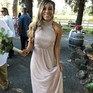 Mumu Collette Collar Dress-Magic Mauve Glimmer